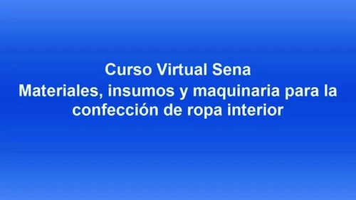 Curso SENA confeccion de ropa interior